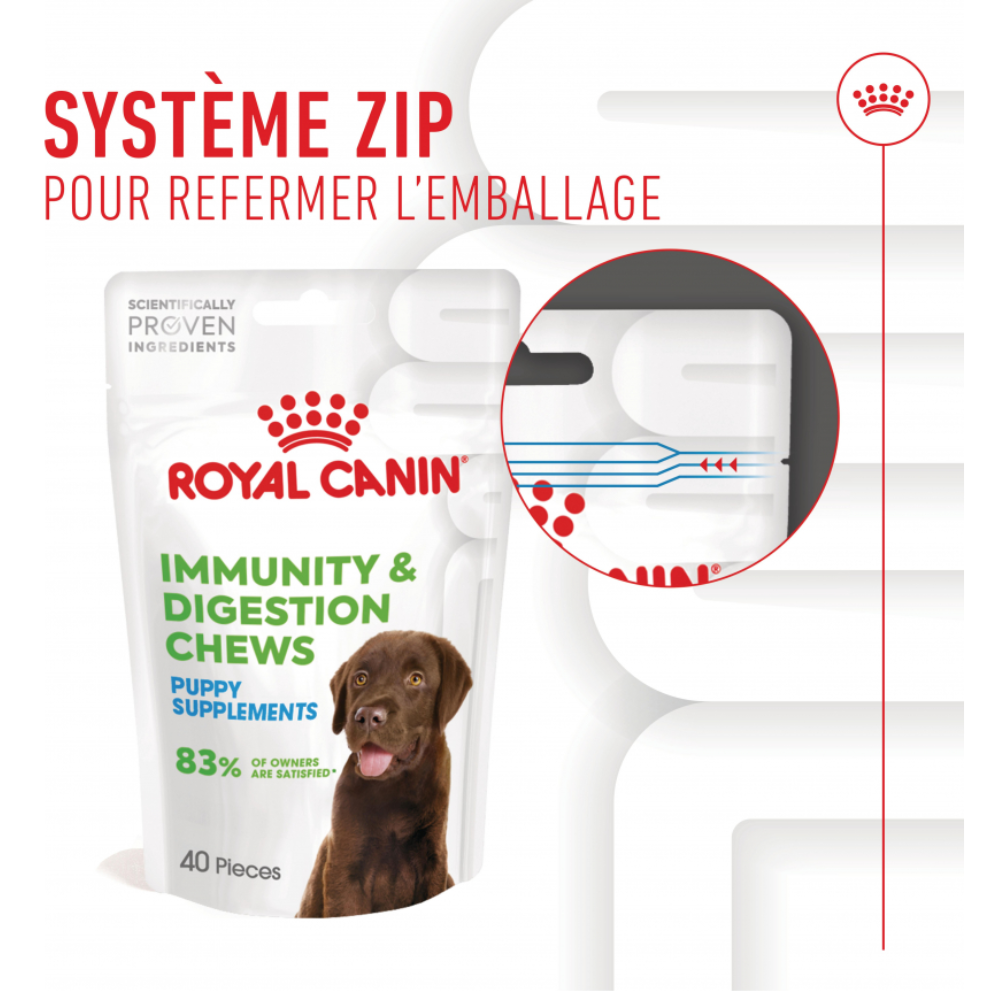 Friandises Immunité & Digestion Soft Chew – Complément pour chien/chiot