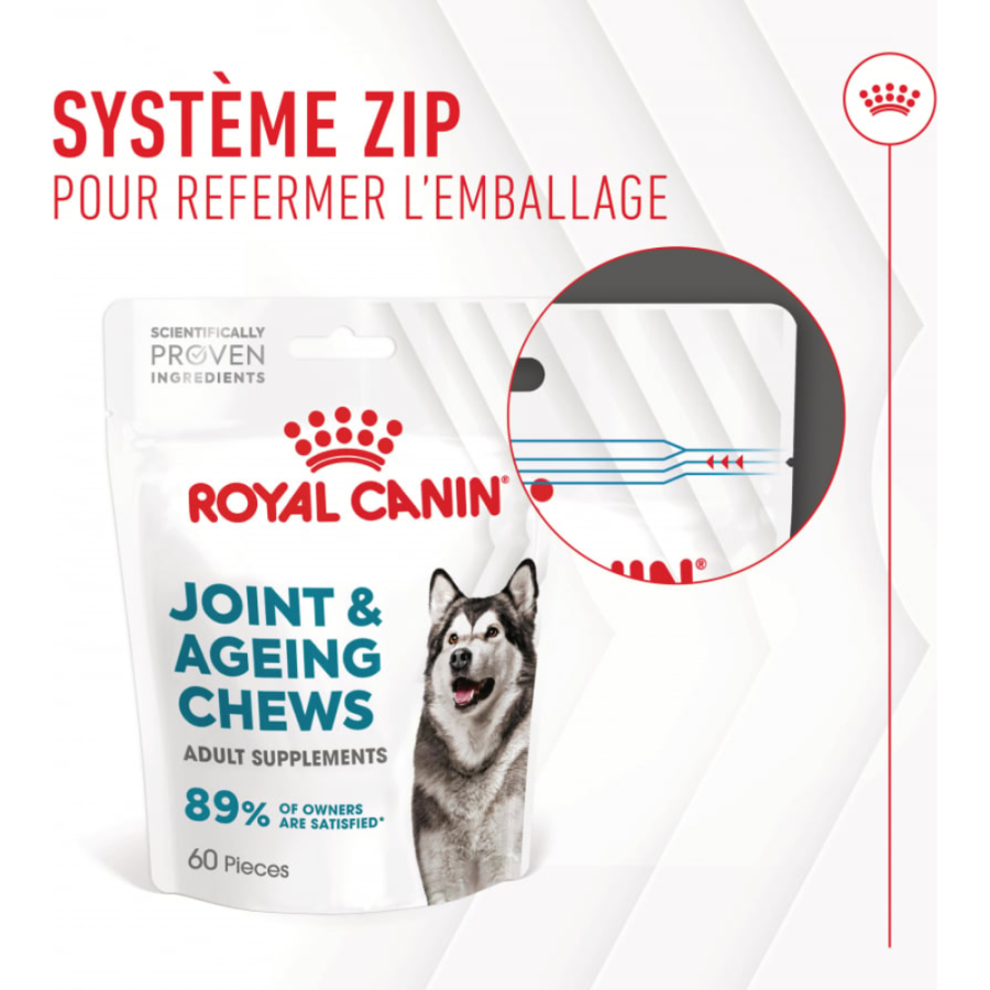 Friandises articulation et vieillissement Soft Chew – Complément pour chien