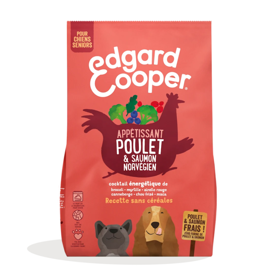 Croquettes pour chien senior sans céréales Poulet & Saumon