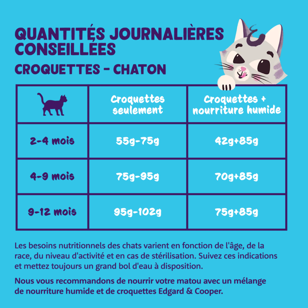 Croquettes pour Chaton – Canard & Poulet sans céréales