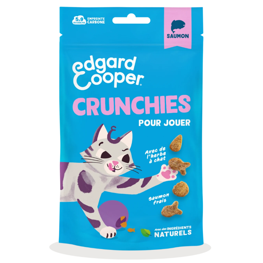 Friandises sans céréales Crunchies au Saumon pour chat