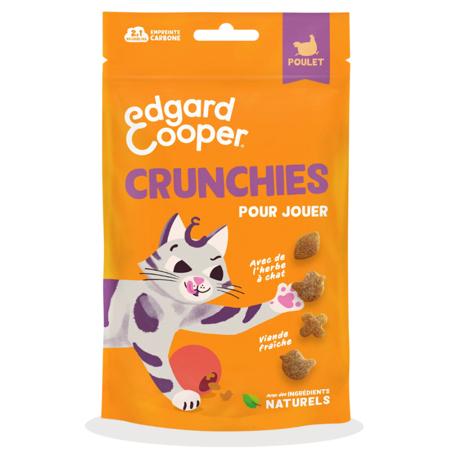 Friandises sans céréales Crunchies au Poulet pour chat