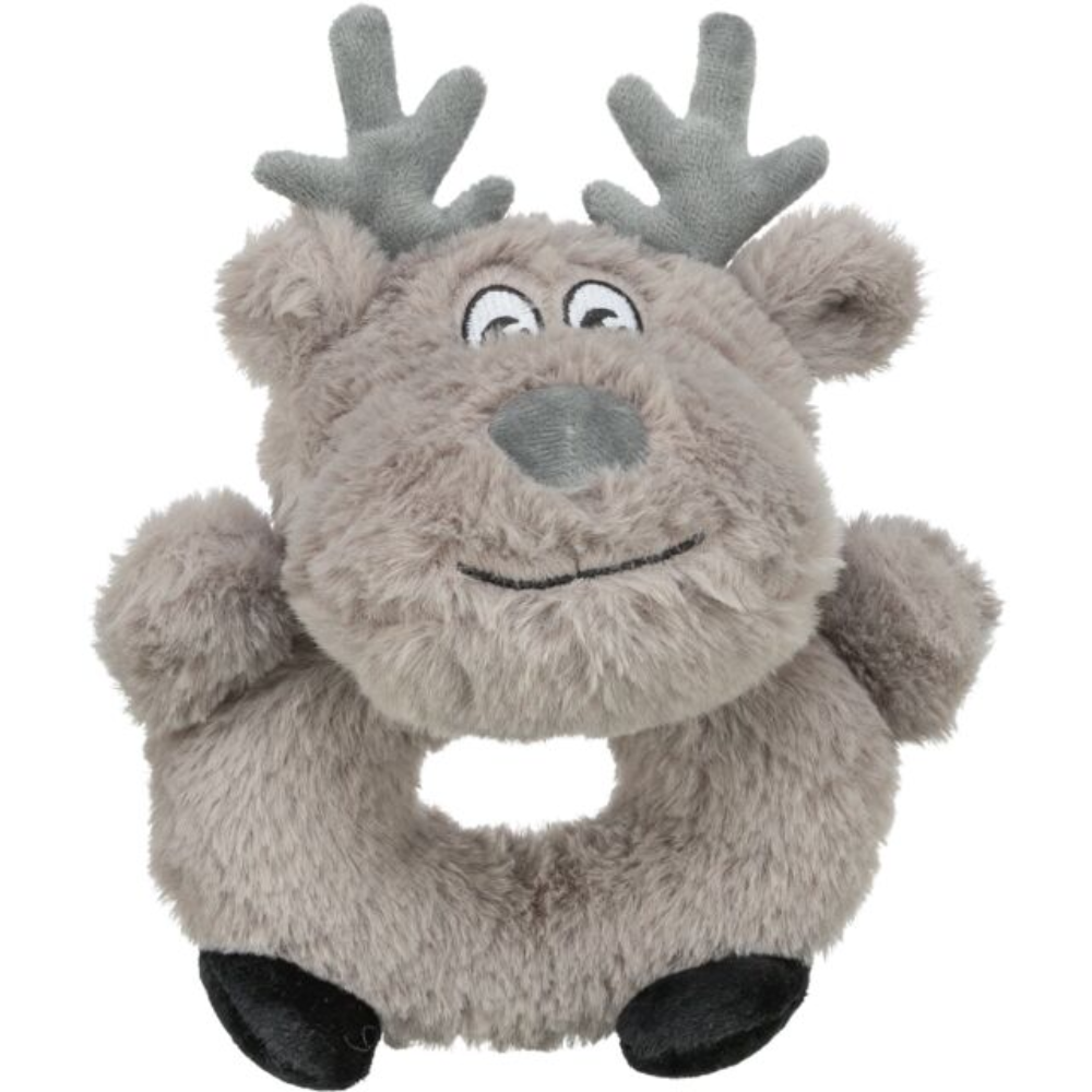 Peluche de Noël renne gris pour chien