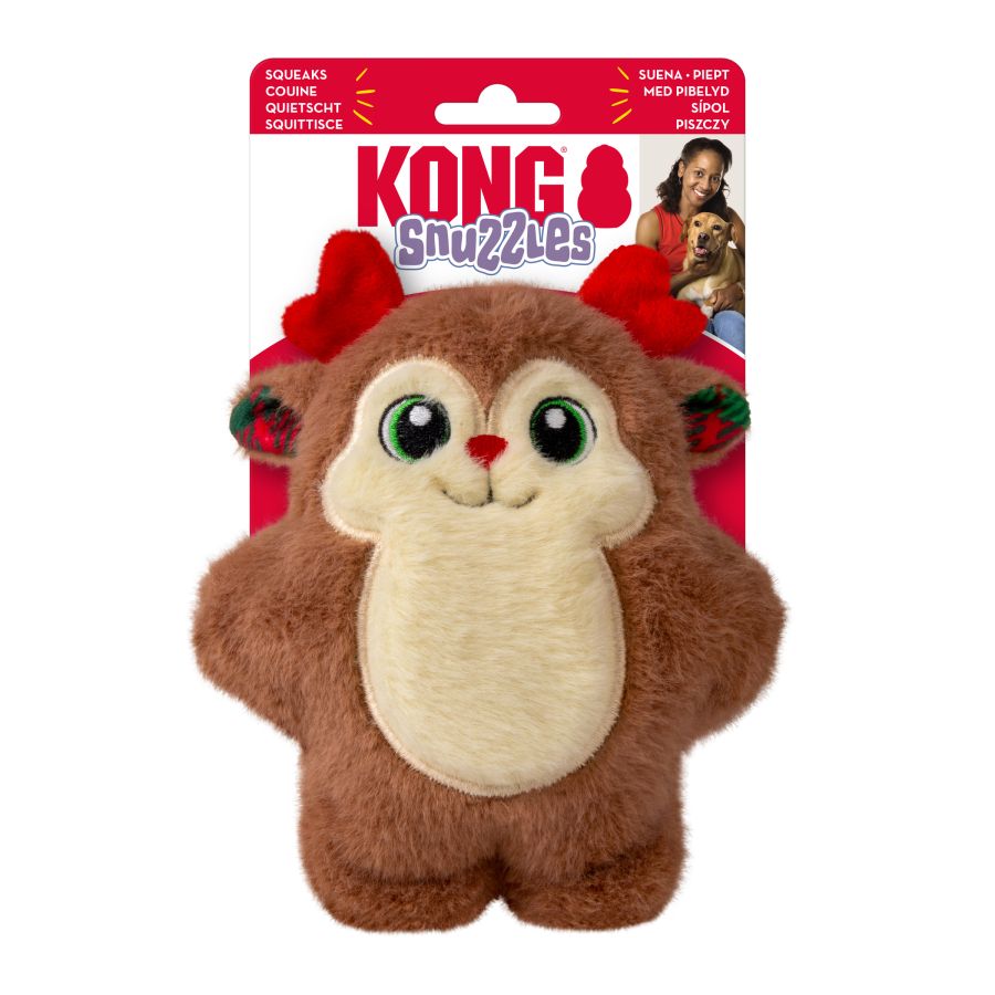Peluche de Noël KONG Holiday Snuzzle renne