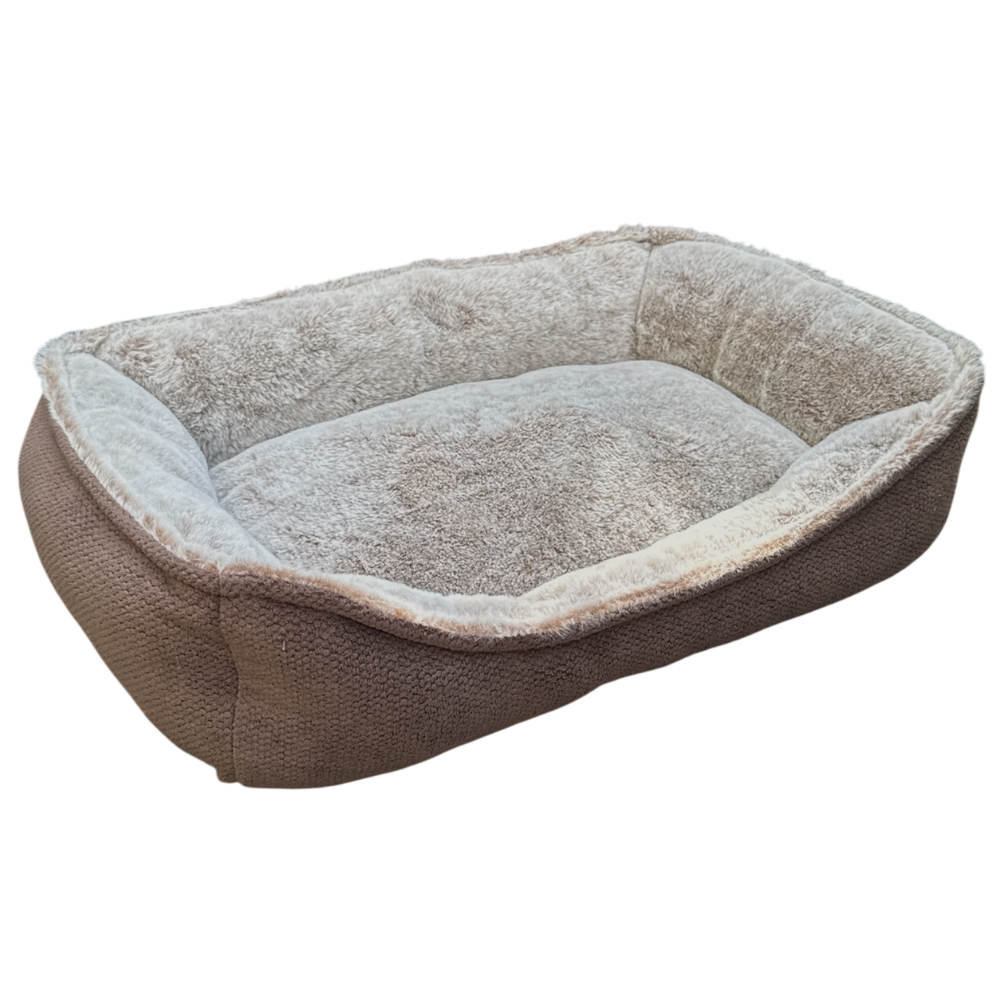 Panier rectangulaire antidérapant moka