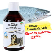 Huile de saumon pour chien et chat
