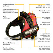 Harnais Julius-K9 Power rouge