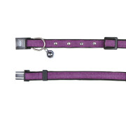 Collier velours mauve