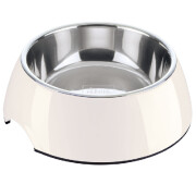 Gamelle ronde mélaminé blanche Chien&Chat
