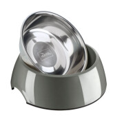 Gamelle ronde mélaminé design grise