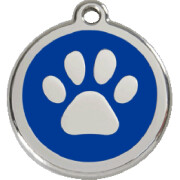 Médaille pour chien bleu motif Patte