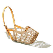 Muselière panier plastique marron