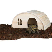 Maison intérieur ronde en bois pour lapin