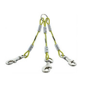 Accouple 3 chiens câble Canihunt jaune