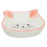 Gamelle visage saumon, design, céramique pour chat