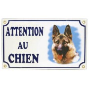 Plaque Attention au chien Berger Allemand