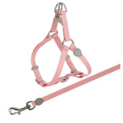 Harnais baudrier et laisse pour chat One Touch rose clair