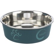 Gamelle inox motif Pattes et Os bleu