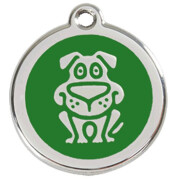 Médaille Red Dingo vert motif Chien
