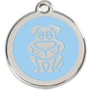 Médaille Red Dingo bleu ciel motif Chien