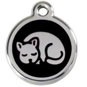 Médaille Red Dingo noir motif Chat