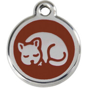 Médaille Red Dingo marron motif Chat