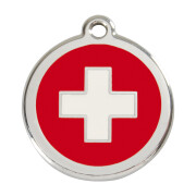 Médaille ronde Red Dingo drapeau Suisse