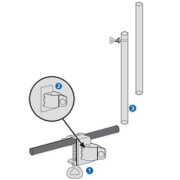 Pince de rampe et manche télescopique