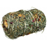 Balle de foin lapin et petit rongeur aux fleurs mélangées