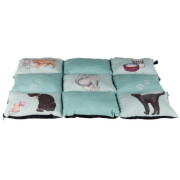 Couverture chat Patchwork menthe