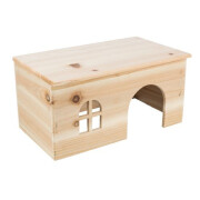 Maison plate pour lapin en pin