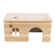 Maison plate pour lapin en pin