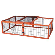 Enclos lapin extérieur en pin avec toit Natura