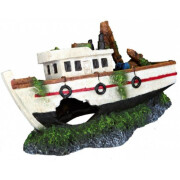 Décor aquarium bateau de pêche 15cm