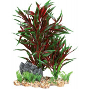 Plante plastique bicolore aquarium 28cm