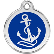 Médaille originale pour chien Ancre bleu 