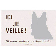 Plaque personnalisable Ici je veille small