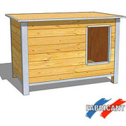 Niche bois isolée à toit plat