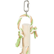 Jouet oiseau bois coloré avec ruban 31cm