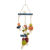 Jouet oiseau bois coloré sur corde 24cm