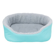 Panier douillet lapin vert et gris