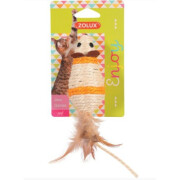 Souris chat sisal avec plume
