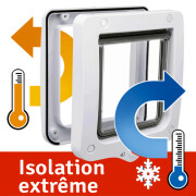 Chatière 4 positions à fermeture magnétique blanche