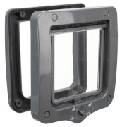 Chatière 4 positions à fermeture magnétique grise