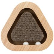 Plaque griffoir avec carton et  balles pour chat