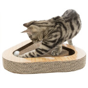 Plaque griffoir avec carton et  balles pour chat