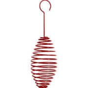 Mangeoire spirale rouge boule de graisse
