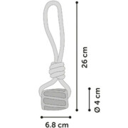 Jouet tuyau TPR et corde Rudo bleu