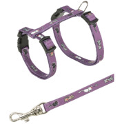 Harnais et laisse pour chaton et petit chat Violet