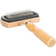 Brosse de toilettage souple design en bois